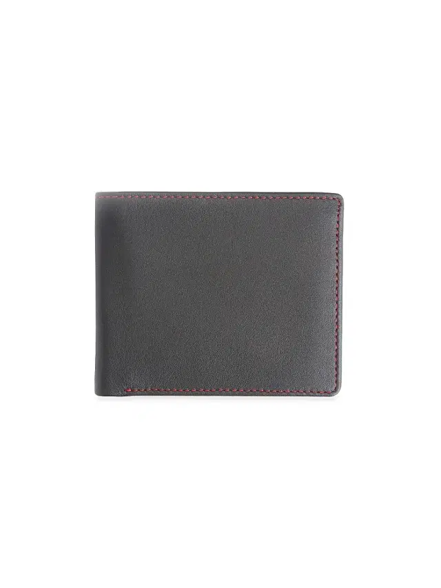 Men's RFID Blocking Tri-Fold Wallet - Black Red Men's RFID Blocking Tri-Fold Wallet - Black Red