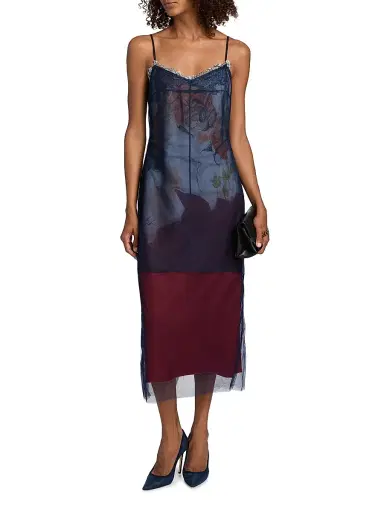 Jason Wu Collection Women's Shadow Floral Collage Slip Midi-Dress | Thumbnail 3 Jason Wu Collection Women's Shadow Floral Collage Slip Midi-Dress | Thumbnail 3