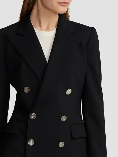 Ralph Lauren Collection Women's Camden Cashmere Double-Breasted Jacket - Black | Thumbnail 6 Ralph Lauren Collection Women's Camden Cashmere Double-Breasted Jacket - Black | Thumbnail 6