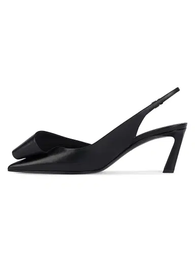 Givenchy Women's Twisted Ribbon Slingbacks Pumps in Leather - Black | Thumbnail 3 Givenchy Women's Twisted Ribbon Slingbacks Pumps in Leather - Black | Thumbnail 3