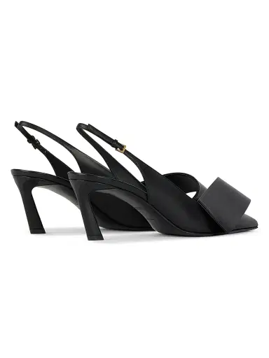 Givenchy Women's Twisted Ribbon Slingbacks Pumps in Leather - Black | Thumbnail 4 Givenchy Women's Twisted Ribbon Slingbacks Pumps in Leather - Black | Thumbnail 4