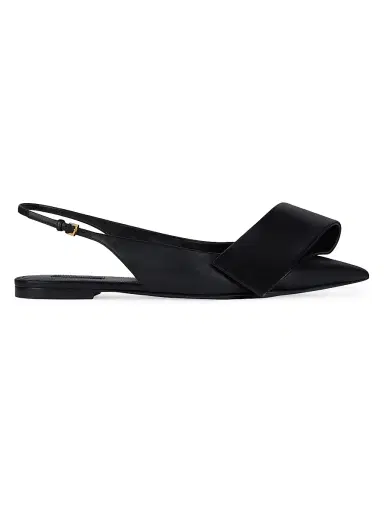 Givenchy Women's Twisted Ribbon Flat Slingbacks in Leather | Thumbnail 1 Givenchy Women's Twisted Ribbon Flat Slingbacks in Leather | Thumbnail 1