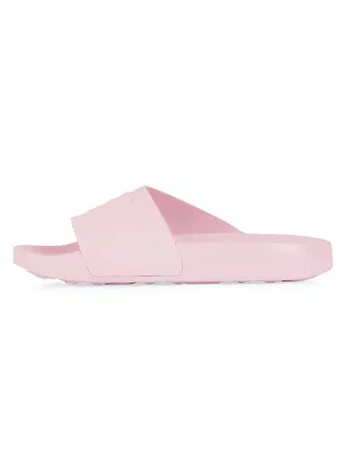Givenchy Women's Label Slide Flat Mules in Patent Rubber - Light Pink | Thumbnail 3 Givenchy Women's Label Slide Flat Mules in Patent Rubber - Light Pink | Thumbnail 3