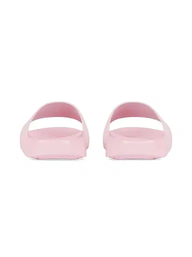 Givenchy Women's Label Slide Flat Mules in Patent Rubber - Light Pink | Thumbnail 5 Givenchy Women's Label Slide Flat Mules in Patent Rubber - Light Pink | Thumbnail 5