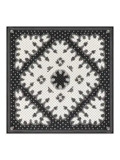 Givenchy Women's Large Bandana in Cotton and Silk - Black | Thumbnail 1 Givenchy Women's Large Bandana in Cotton and Silk - Black | Thumbnail 1