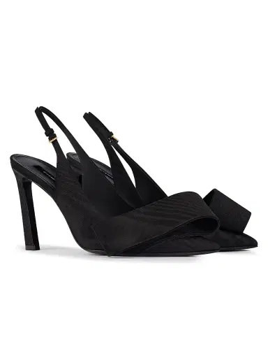 Givenchy Women's Twisted Ribbon Slingbacks Pumps - Black - Size 11 | Thumbnail 2 Givenchy Women's Twisted Ribbon Slingbacks Pumps - Black - Size 11 | Thumbnail 2