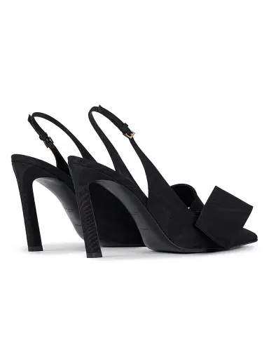 Givenchy Women's Twisted Ribbon Slingbacks Pumps - Black - Size 11 | Thumbnail 4 Givenchy Women's Twisted Ribbon Slingbacks Pumps - Black - Size 11 | Thumbnail 4