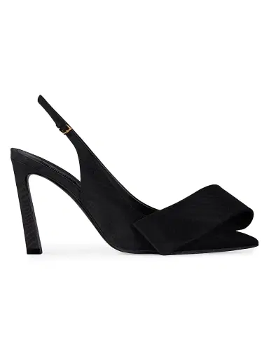 Givenchy Women's Twisted Ribbon Slingbacks Pumps - Black - Size 11 | Thumbnail 1 Givenchy Women's Twisted Ribbon Slingbacks Pumps - Black - Size 11 | Thumbnail 1