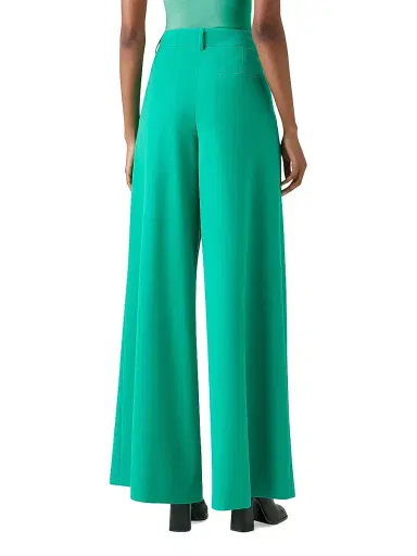 Akris Women's Cassie Wool Gabardine Wide-Leg Pants - Tourmaline - Size 10 | Thumbnail 5 Akris Women's Cassie Wool Gabardine Wide-Leg Pants - Tourmaline - Size 10 | Thumbnail 5