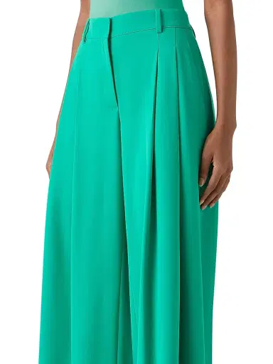Akris Women's Cassie Wool Gabardine Wide-Leg Pants - Tourmaline - Size 10 | Thumbnail 6 Akris Women's Cassie Wool Gabardine Wide-Leg Pants - Tourmaline - Size 10 | Thumbnail 6