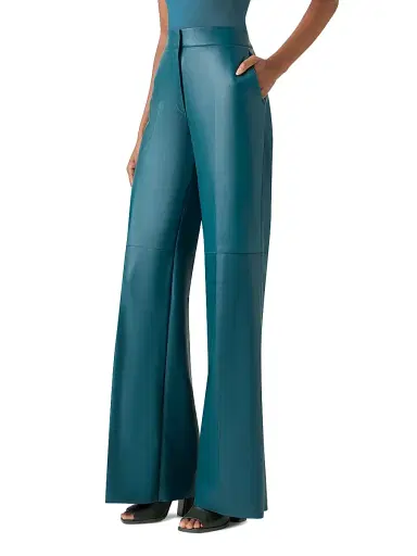 Akris Women's Fior Leather Straight Pants | Thumbnail 4 Akris Women's Fior Leather Straight Pants | Thumbnail 4