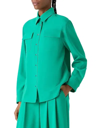 Akris Women's Wool Gabardine Utility Shirt | Thumbnail 4 Akris Women's Wool Gabardine Utility Shirt | Thumbnail 4