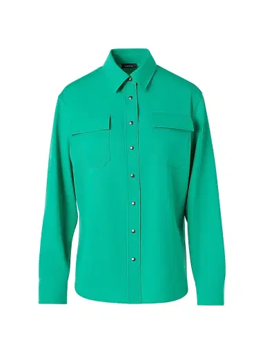 Akris Women's Wool Gabardine Utility Shirt | Thumbnail 1 Akris Women's Wool Gabardine Utility Shirt | Thumbnail 1