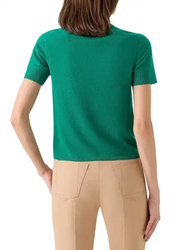 Akris Women's Cashmere Short-Sleeve Knit Sweater - Tourmaline | Thumbnail 5 Akris Women's Cashmere Short-Sleeve Knit Sweater - Tourmaline | Thumbnail 5