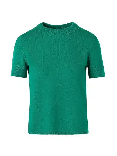 Akris Women's Cashmere Short-Sleeve Knit Sweater - Tourmaline | Thumbnail 1 Akris Women's Cashmere Short-Sleeve Knit Sweater - Tourmaline | Thumbnail 1
