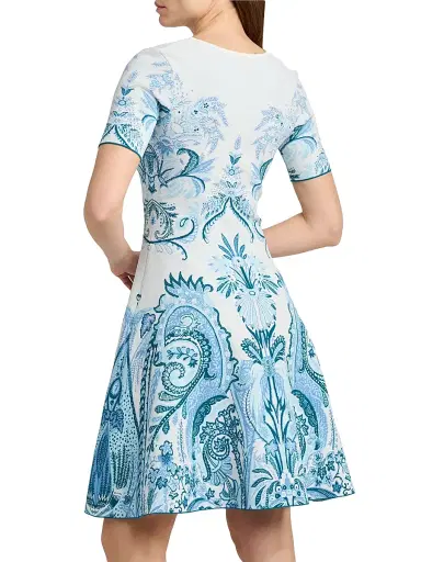 Etro Women's Paisley Knit Minidress - Carta Da Zucchero Ch - Size 14 | Thumbnail 5 Etro Women's Paisley Knit Minidress - Carta Da Zucchero Ch - Size 14 | Thumbnail 5