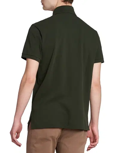 Etro Men's Cotton Polo Shirt - Verde Oliva Scuro | Thumbnail 5 Etro Men's Cotton Polo Shirt - Verde Oliva Scuro | Thumbnail 5