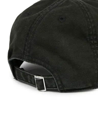 MM6 MAISON MARGIELA Men's Embroidered Cotton Canvas Baseball Cap - Washed Black - Size Medium | Thumbnail 3 MM6 MAISON MARGIELA Men's Embroidered Cotton Canvas Baseball Cap - Washed Black - Size Medium | Thumbnail 3