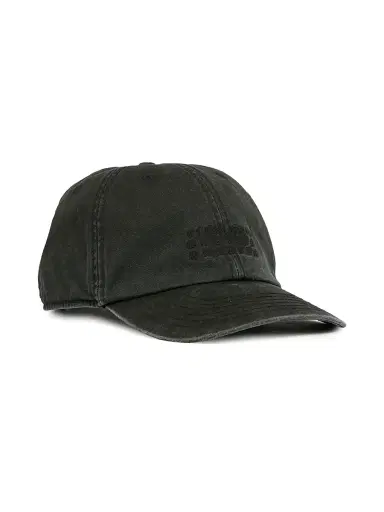 MM6 MAISON MARGIELA Men's Embroidered Cotton Canvas Baseball Cap - Washed Black - Size Medium | Thumbnail 1 MM6 MAISON MARGIELA Men's Embroidered Cotton Canvas Baseball Cap - Washed Black - Size Medium | Thumbnail 1