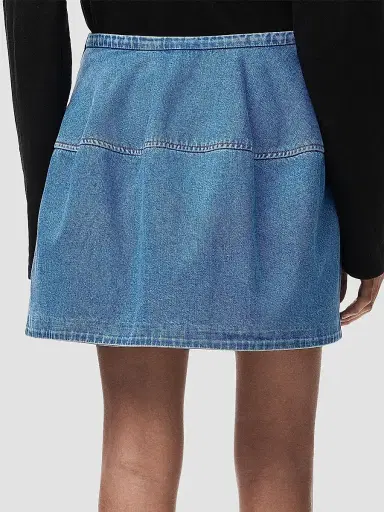 Loewe Women's Paneled Denim Mini Skirt | Thumbnail 4 Loewe Women's Paneled Denim Mini Skirt | Thumbnail 4