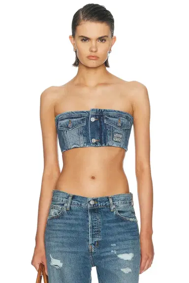 Miu Miu Denim Top | Thumbnail 1 Miu Miu Denim Top | Thumbnail 1