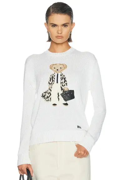Ralph Lauren Collection Lofty Silk Bear Long Sleeve Sweater | Thumbnail 1 Ralph Lauren Collection Lofty Silk Bear Long Sleeve Sweater | Thumbnail 1