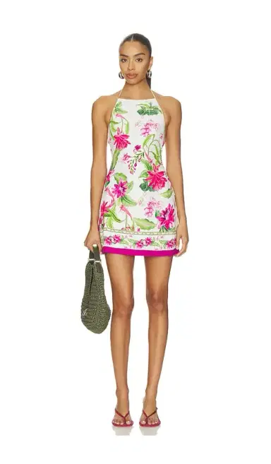ROCOCO SAND Ruched Bias Mini Dress | Thumbnail 1 ROCOCO SAND Ruched Bias Mini Dress | Thumbnail 1