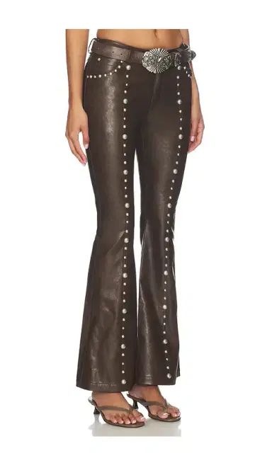Markgong Faux Leather Studded Flared Pant | Thumbnail 2 Markgong Faux Leather Studded Flared Pant | Thumbnail 2