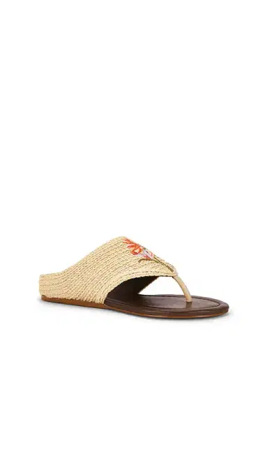 Farm Rio Raffia Icons Flat Sandal | Thumbnail 2 Farm Rio Raffia Icons Flat Sandal | Thumbnail 2