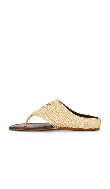 Farm Rio Raffia Icons Flat Sandal | Thumbnail 5 Farm Rio Raffia Icons Flat Sandal | Thumbnail 5