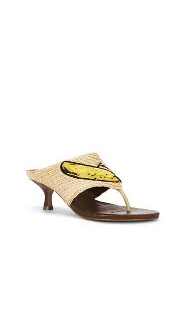 Farm Rio Raffia Icons Kitten Heel | Thumbnail 2 Farm Rio Raffia Icons Kitten Heel | Thumbnail 2
