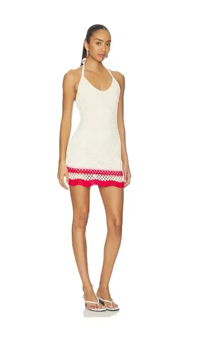 MINKPINK Elva Crochet Halter Mini Dress | Thumbnail 2 MINKPINK Elva Crochet Halter Mini Dress | Thumbnail 2