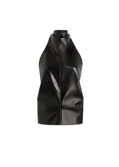 Khaite Rone Top In Black Leather | Thumbnail 1 Khaite Rone Top In Black Leather | Thumbnail 1
