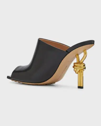 Bottega Veneta Knot Leather Heeled Sandals | Thumbnail 3 Bottega Veneta Knot Leather Heeled Sandals | Thumbnail 3