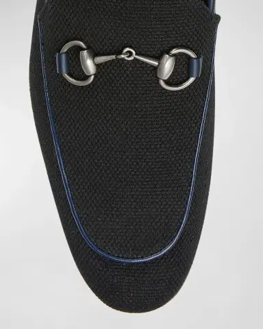 Gucci Men's New Jordaan Canvas Bit Loafers | Thumbnail 3 Gucci Men's New Jordaan Canvas Bit Loafers | Thumbnail 3