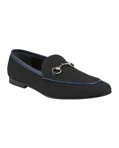 Gucci Men's New Jordaan Canvas Bit Loafers | Thumbnail 1 Gucci Men's New Jordaan Canvas Bit Loafers | Thumbnail 1