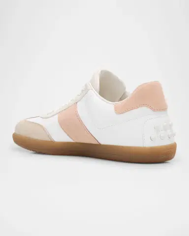 Tod 's Mixed Leather Low-Top Sneakers | Thumbnail 3 Tod 's Mixed Leather Low-Top Sneakers | Thumbnail 3