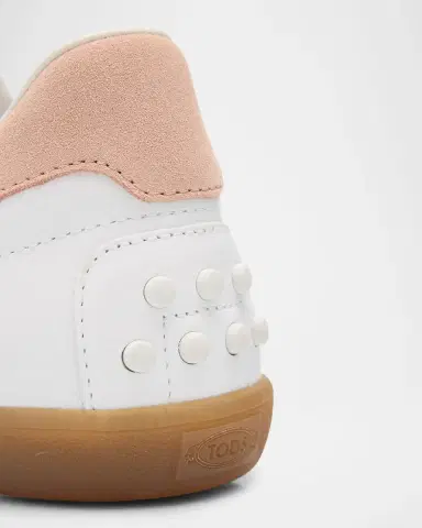 Tod 's Mixed Leather Low-Top Sneakers | Thumbnail 4 Tod 's Mixed Leather Low-Top Sneakers | Thumbnail 4