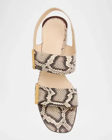 Tod's Snake-Printed Leather Block-Heel Sandals | Thumbnail 5 Tod's Snake-Printed Leather Block-Heel Sandals | Thumbnail 5
