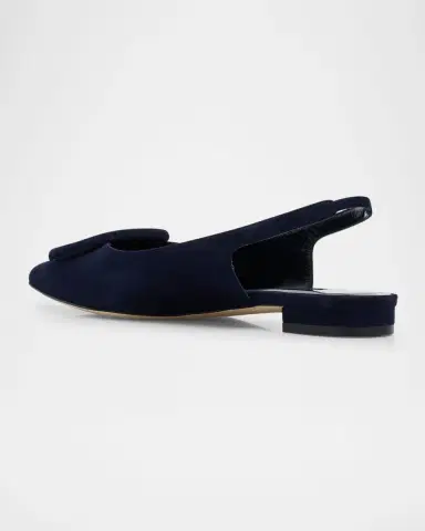 Manolo Blahnik Maylura Suede Slingback Ballerina Flats | Thumbnail 3 Manolo Blahnik Maylura Suede Slingback Ballerina Flats | Thumbnail 3