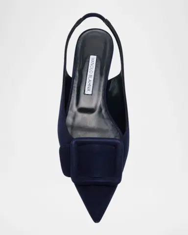 Manolo Blahnik Maylura Suede Slingback Ballerina Flats | Thumbnail 6 Manolo Blahnik Maylura Suede Slingback Ballerina Flats | Thumbnail 6