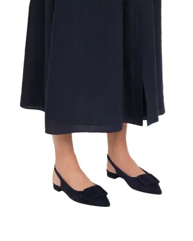 Manolo Blahnik Maylura Suede Slingback Ballerina Flats | Thumbnail 1 Manolo Blahnik Maylura Suede Slingback Ballerina Flats | Thumbnail 1