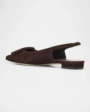 Manolo Blahnik Maylura Suede Slingback Ballerina Flats | Thumbnail 3 Manolo Blahnik Maylura Suede Slingback Ballerina Flats | Thumbnail 3