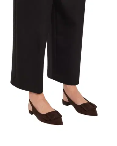 Manolo Blahnik Maylura Suede Slingback Ballerina Flats | Thumbnail 1 Manolo Blahnik Maylura Suede Slingback Ballerina Flats | Thumbnail 1