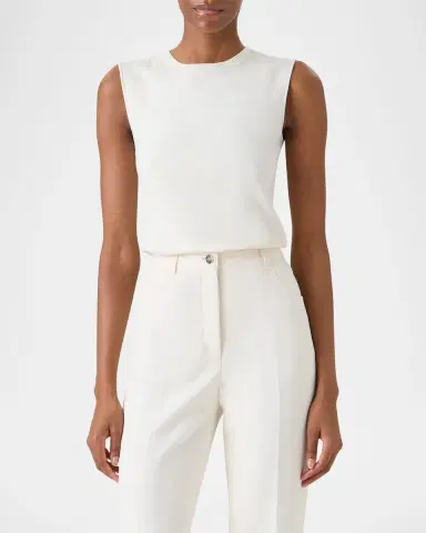 Akris Crewneck Stretch Silk Knit Top | Thumbnail 3 Akris Crewneck Stretch Silk Knit Top | Thumbnail 3