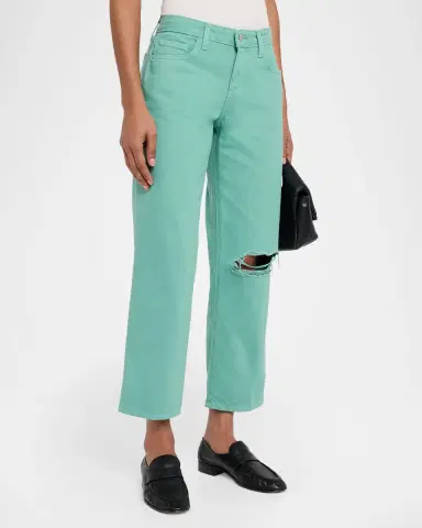 L'Agence Blaine Low-Rise Cropped Straight Jeans | Thumbnail 3 L'Agence Blaine Low-Rise Cropped Straight Jeans | Thumbnail 3