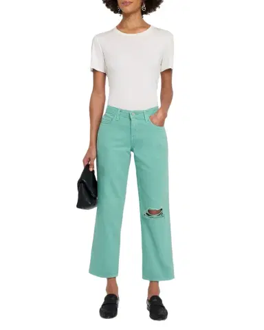 L'Agence Blaine Low-Rise Cropped Straight Jeans | Thumbnail 1 L'Agence Blaine Low-Rise Cropped Straight Jeans | Thumbnail 1