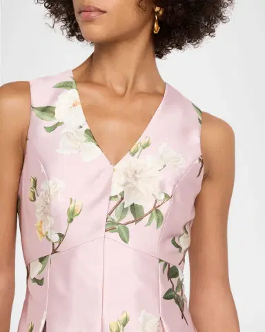 SACHIN & BABI Brooklynne Pleated Floral-Print Mikado Gown | Thumbnail 4 SACHIN & BABI Brooklynne Pleated Floral-Print Mikado Gown | Thumbnail 4