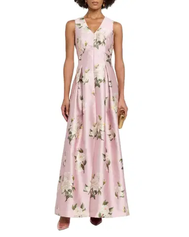 SACHIN & BABI Brooklynne Pleated Floral-Print Mikado Gown | Thumbnail 1 SACHIN & BABI Brooklynne Pleated Floral-Print Mikado Gown | Thumbnail 1
