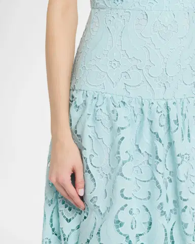 Shoshanna Mia Sleeveless Tiered Lace Midi Dress | Thumbnail 4 Shoshanna Mia Sleeveless Tiered Lace Midi Dress | Thumbnail 4